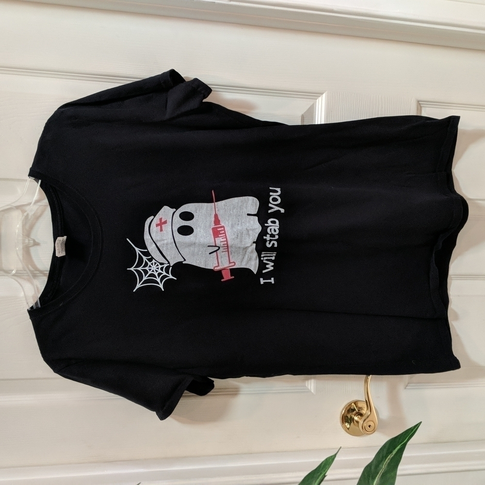 Gildan Women's Nurse Themed Short Sleeve Graphic Tee Size 2XL